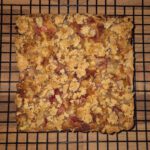 Kha-rins-keuken-Koolhydraatarm-Koolhydraatbeperkt Rabarber-Aardbeien Crumble taart